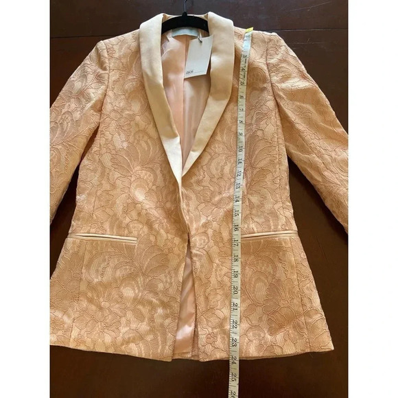 ASOS DESIGN Tailored Pink Lace Blazer NWT Sold Out Size 0 - Picture 10 of 15